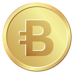 Bitcoin coin icon, Cryptocurrency icon