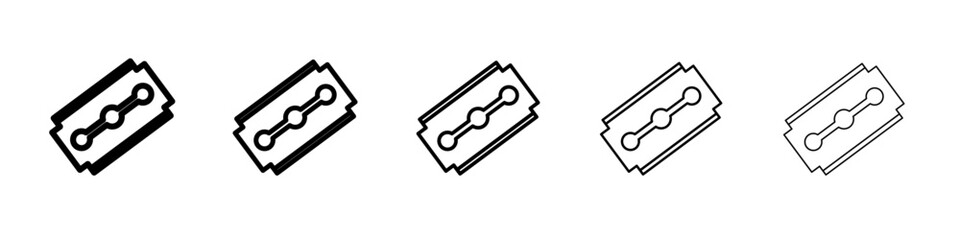 Razor blade icon vector thin outline style sign