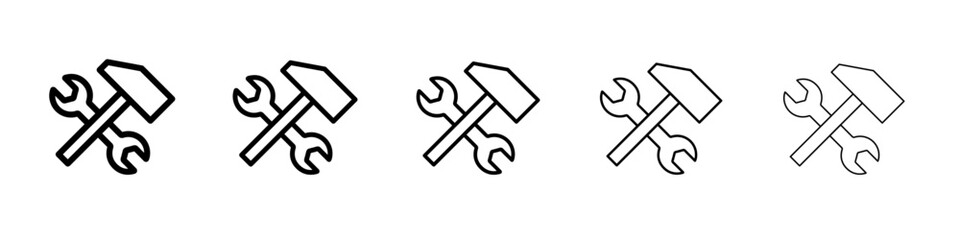 repair icon vector thin outline style sign