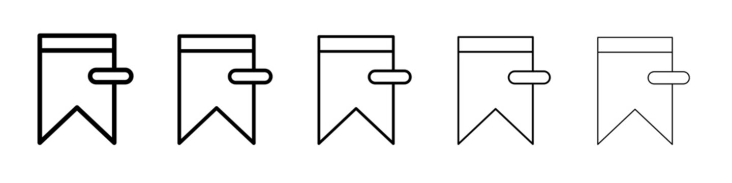 remove bookmark icon vector thin outline style sign