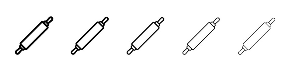 rolling pin icon vector thin outline style sign