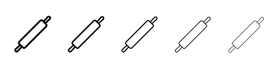 rolling pin icon vector thin outline style sign