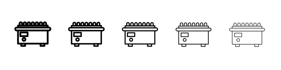 room heater icon vector thin outline style sign