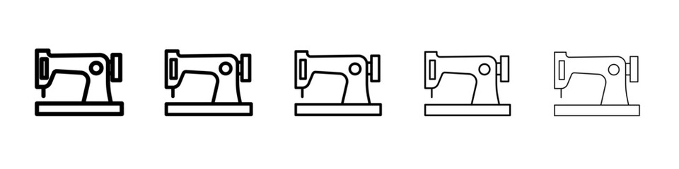 sewing machine icon vector thin outline style sign