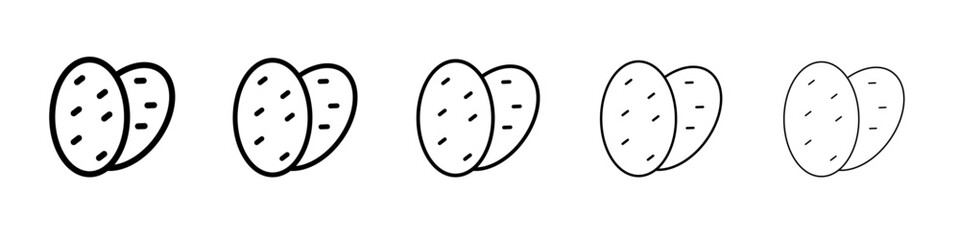 shaobing icon vector thin outline style sign