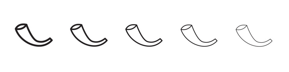 shofar icon vector thin outline style sign
