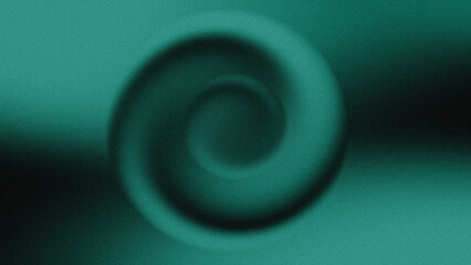 Blurred dark spirals amidst gradient turquoise background.