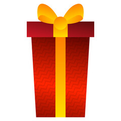 Celebration gift box present with bow for holidays