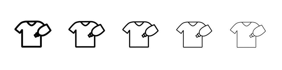 Softener clothes dirt icon vector thin outline style sign