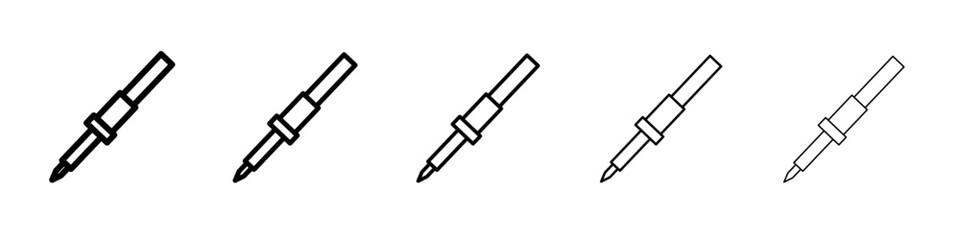 Soldering iron icon vector thin outline style sign