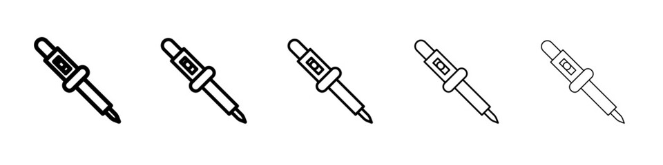 soldering iron icon vector thin outline style sign