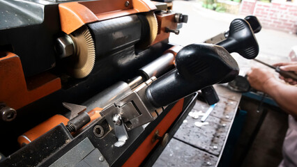 duplicate key making tool used by locksmiths