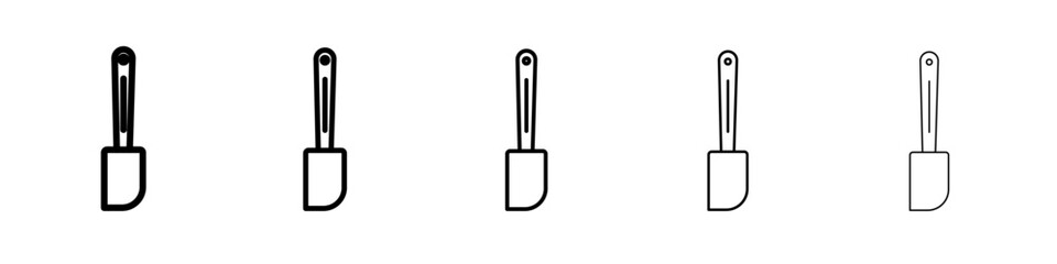 spatula icon vector thin outline style sign