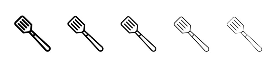 spatula icon vector thin outline style sign