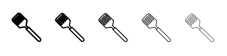spatula icon vector thin outline style sign