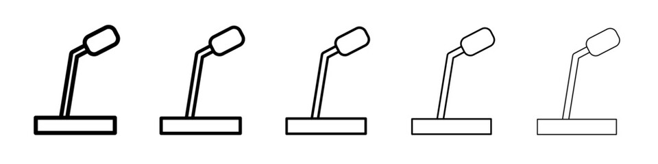 Speaker Microphone icon vector thin outline style sign