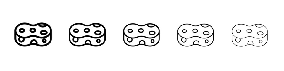 sponge icon vector thin outline style sign