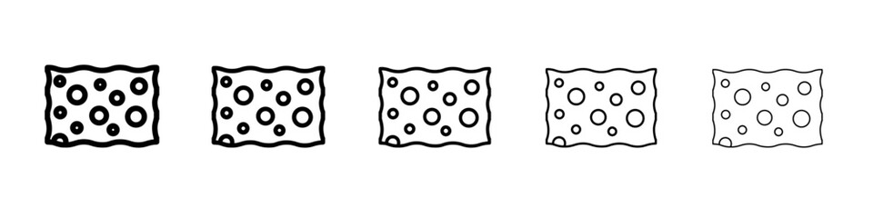 sponge icon vector thin outline style sign