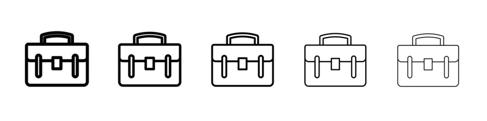 suitcase icon vector thin outline style sign