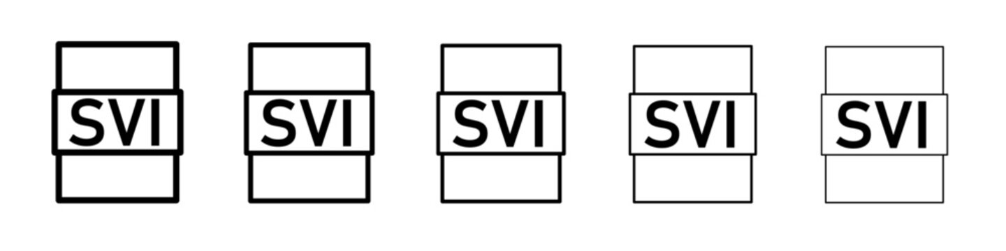 SVI File Document Icon vector thin outline style sign