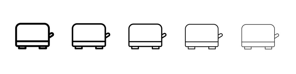 toaster icon vector thin outline style sign