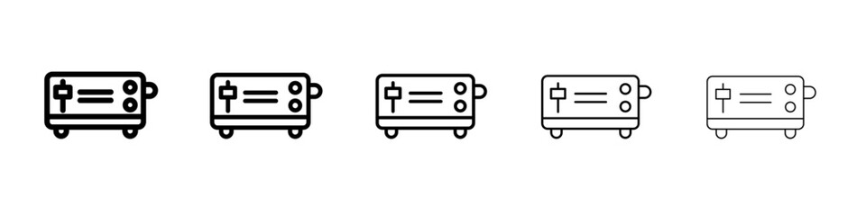 toaster icon vector thin outline style sign