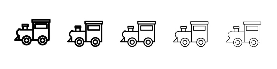 Fototapeta premium train icon vector thin outline style sign