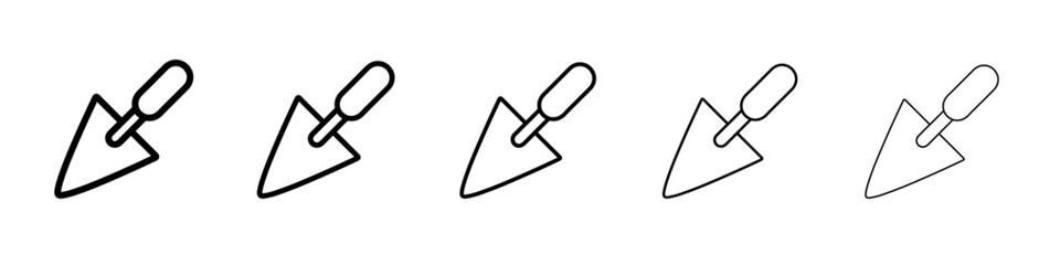 trowel icon vector thin outline style sign