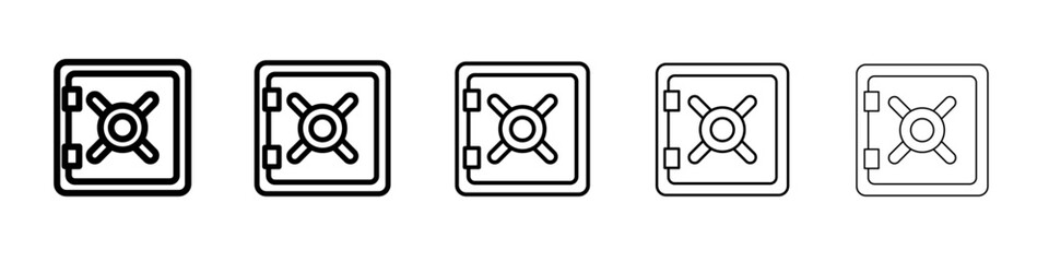 vault icon vector thin outline style sign