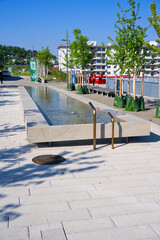 Public park named Ueberlandpark at opening day at Swiss city of Zürich on a sunny spring morning. Photo taken May 10th, 2025, Zurich Schwamendingen, Switzerland.