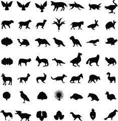 -50-animals-icon-silhouette-set-on-one-page-in-bla.eps