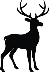 deer-icon-silhouette-with-antlers.eps
