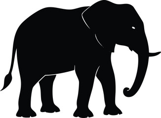 Fototapeta premium elephant-icon-silhouette-standing.eps