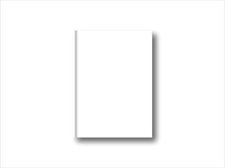 Minimal White Hardcover Book Mockup on Transparent Background