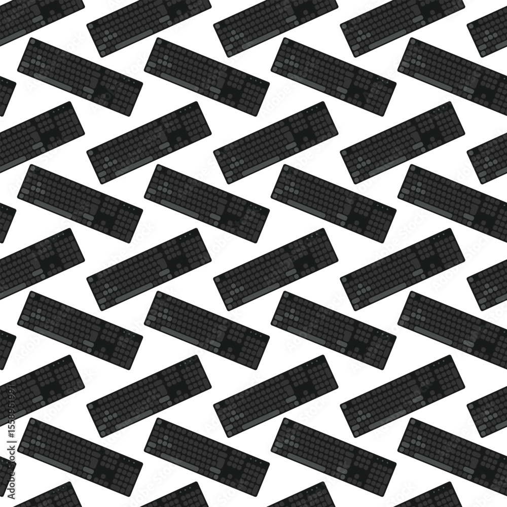 Poster Keyboard seamless pattern. Tech computer device gadget texture