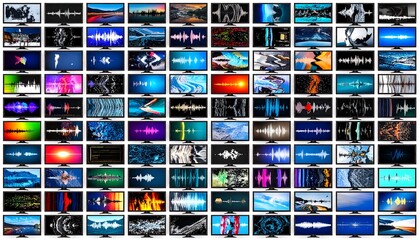 Multi-screen audio visualization