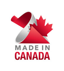Made in Canada - stamp for production labeling in award shape