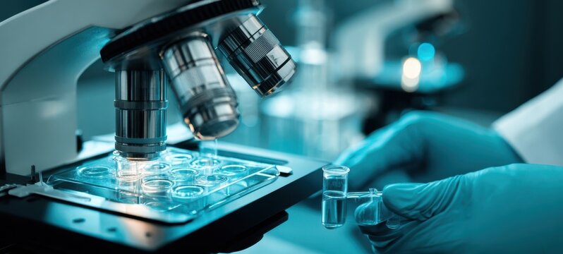 The microscope showcasing advanced laboratory techniques and precise analyses.