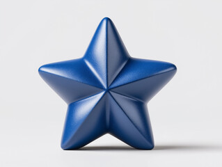Obraz premium Vibrant Blue Star: A captivating single blue star stands out, inviting focus on its striking, modern design. Emphasizing concepts of quality and excellence, ideal for various creative projects.