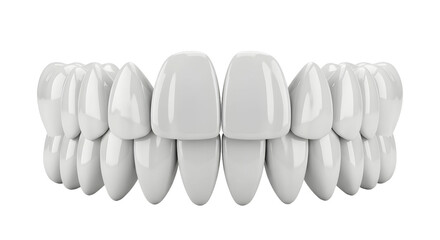 Healthy human jaw and white tooth. Concept of natural perfect dental care. Design element on transparent background.