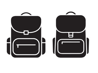 Two Simple Backpack Illustrations for Design Use