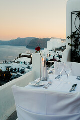 Table Setting by the Sea at Dusk