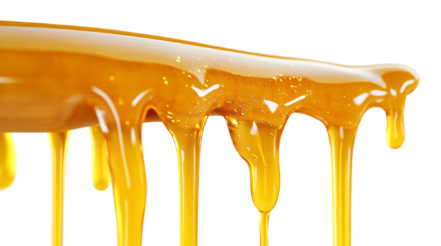 Viscous Golden Honey Dripping from Wooden Spoon with Clear Details, Showcasing Natural Sweetness and Rich Texture for Culinary and Food Inspired Themes