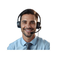 Happy Customer Service Representative with Headset