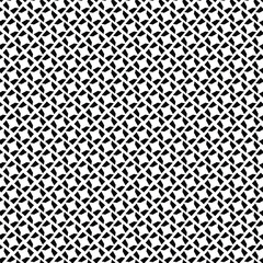 Black and white vector seamless pattern with small diamonds , star shapes ,rhombuses .Abstract black and white geometric texture .Simple minimal wide repeat background .
