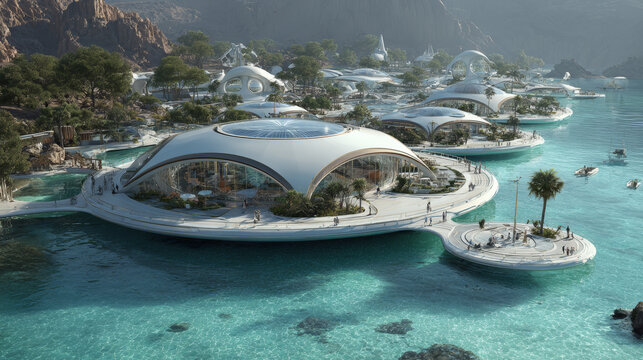 NEOM&acirc;&euro;&trade;s Oxagon city vision features a futuristic floating eco-industrial hub in Saudi Arabia, built with AI, clean energy, and smart tech