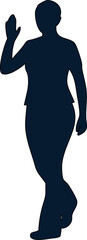 Elegant woman pose silhouette icon in vector style, ideal for modelling, beauty salon, wellness, and lifestyle branding.