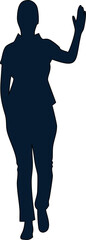Female body silhouette icon vector, ideal for yoga, wellness, therapy, or artistic brand visuals. Feminine and graceful.