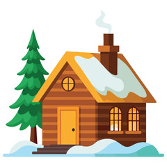 house in the snow