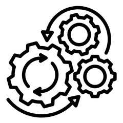 Process Gears  Icon Element For Design